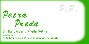 petra preda business card